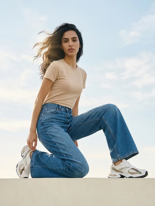 Zdjęcie produktu Sinsay - Jeansy baggy mid waist - niebieski