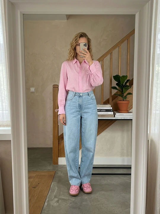 Zdjęcie produktu Sinsay - Jeansy balloon high waist - niebieski