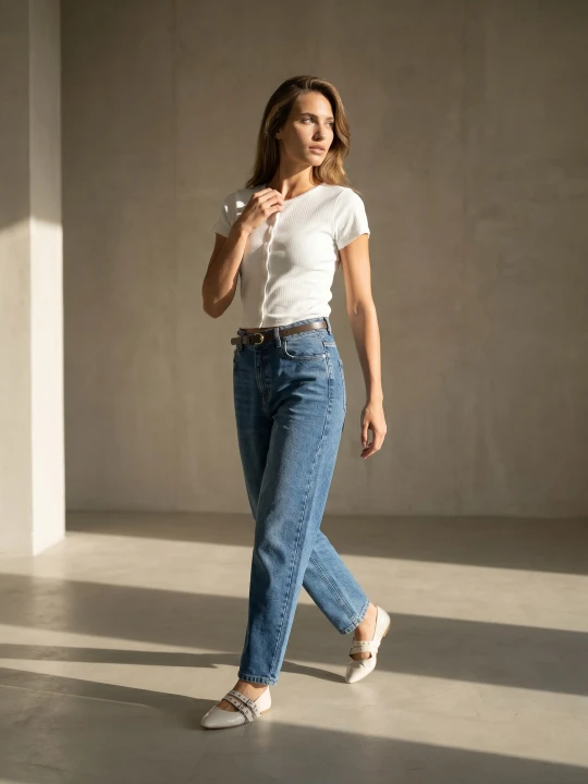 Zdjęcie produktu Sinsay - Jeansy balloon high waist z paskiem - granatowy