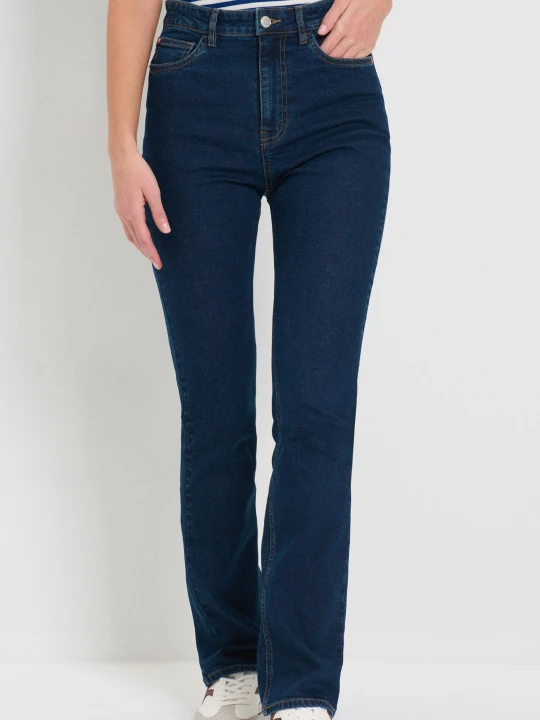Zdjęcie produktu Sinsay - Jeansy bootcut flare z wysokim stanem - granatowy