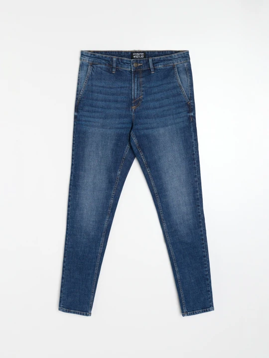 Zdjęcie produktu Sinsay - Jeansy chino slim fit - granatowy