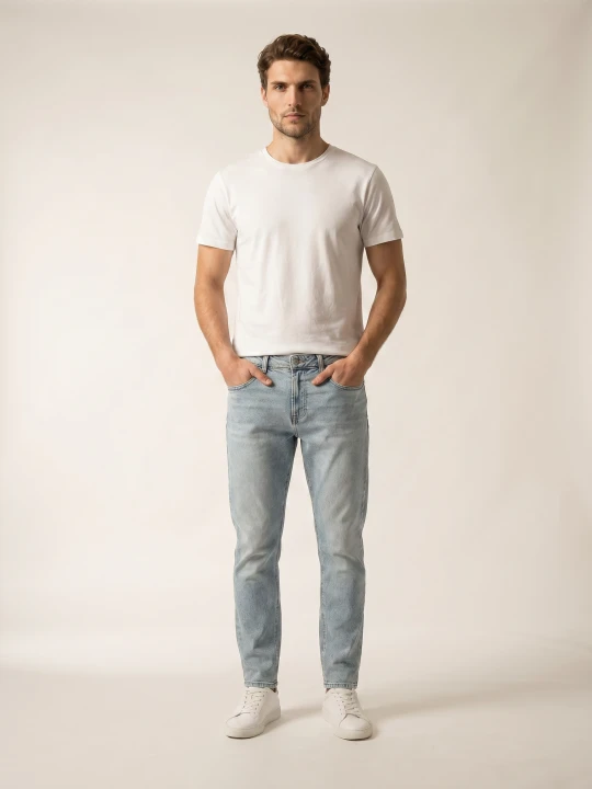 Zdjęcie produktu Sinsay - Jeansy cropped carrot - niebieski