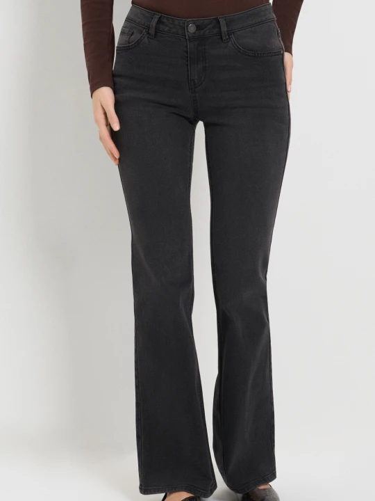 Zdjęcie produktu Sinsay - Jeansy flare low waist - czarny
