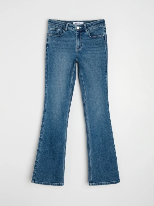 Zdjęcie produktu Sinsay - Jeansy flare low waist - niebieski