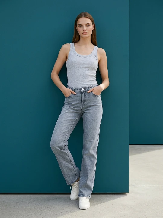 Zdjęcie produktu Sinsay - Jeansy flare low waist - szary