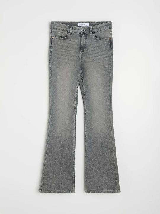 Zdjęcie produktu Sinsay - Jeansy flare low waist - szary