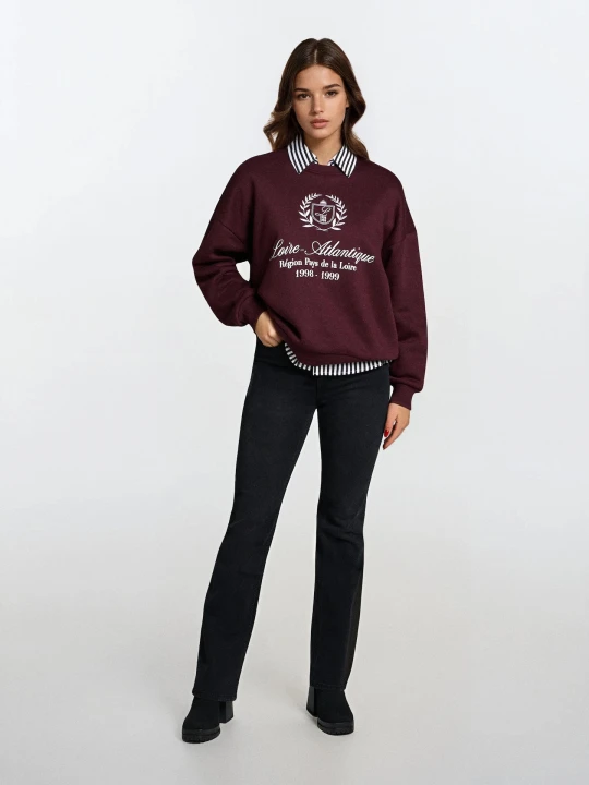 Zdjęcie produktu Sinsay - Jeansy flare mid waist - czarny
