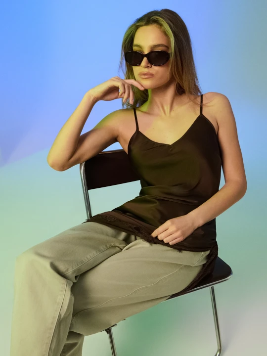 Zdjęcie produktu Sinsay - Jeansy jogger balloon z efektem sprania z lyocellem - zielony