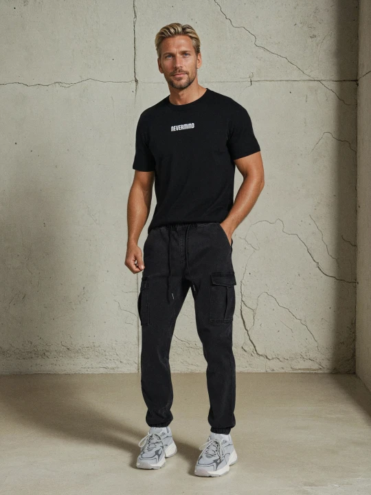 Zdjęcie produktu Sinsay - Jeansy jogger - czarny