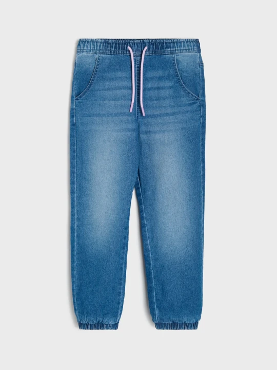 Zdjęcie produktu Sinsay - Jeansy jogger ocieplane polarem - niebieski