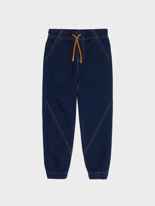 Zdjęcie produktu Sinsay - Jeansy jogger regular z przeszyciami - granatowy