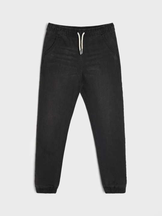 Zdjęcie produktu Sinsay - Jeansy jogger z efektem sprania - czarny