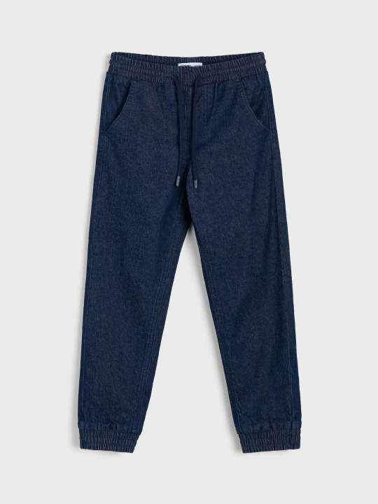 Zdjęcie produktu Sinsay - Jeansy jogger z efektem sprania - granatowy