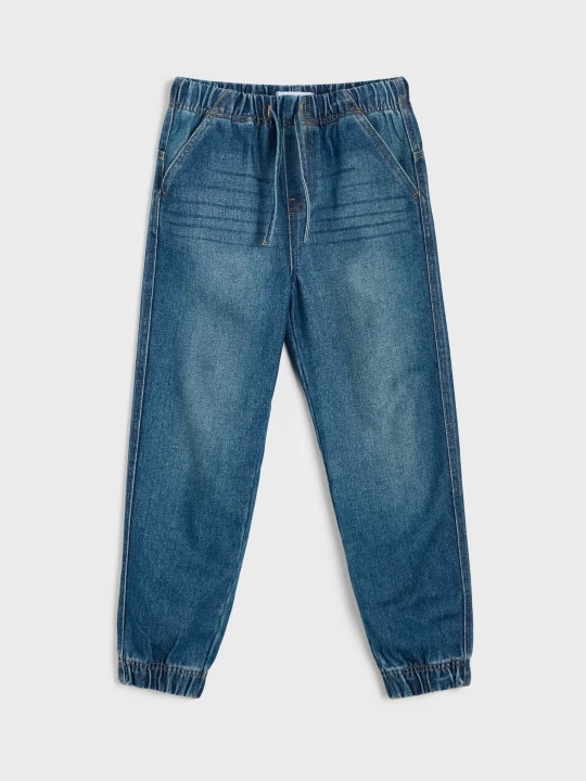 Zdjęcie produktu Sinsay - Jeansy jogger z efektem sprania - niebieski