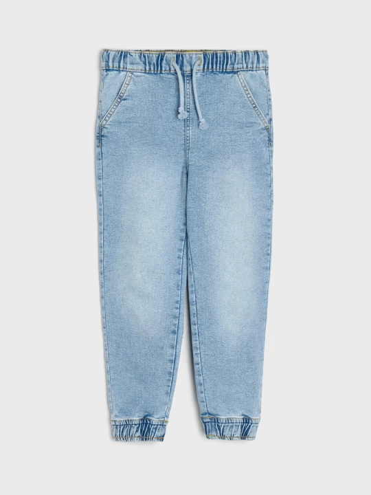 Zdjęcie produktu Sinsay - Jeansy jogger z efektem sprania z domieszką wiskozy - niebieski