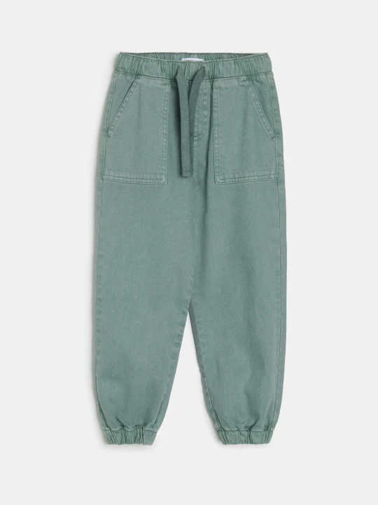 Zdjęcie produktu Sinsay - Jeansy jogger z efektem sprania - zielony