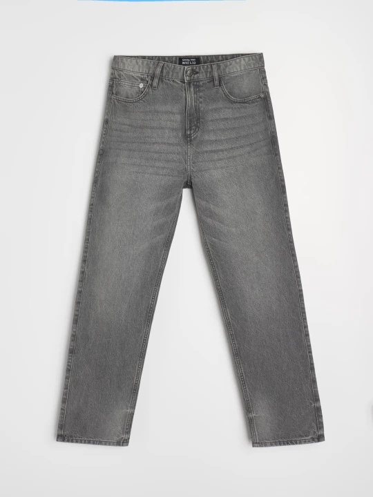 Zdjęcie produktu Sinsay - Jeansy loose fit z elektem sprania - szary