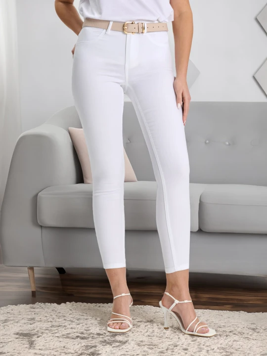 Zdjęcie produktu Sinsay - Jeansy mid waist - kremowy