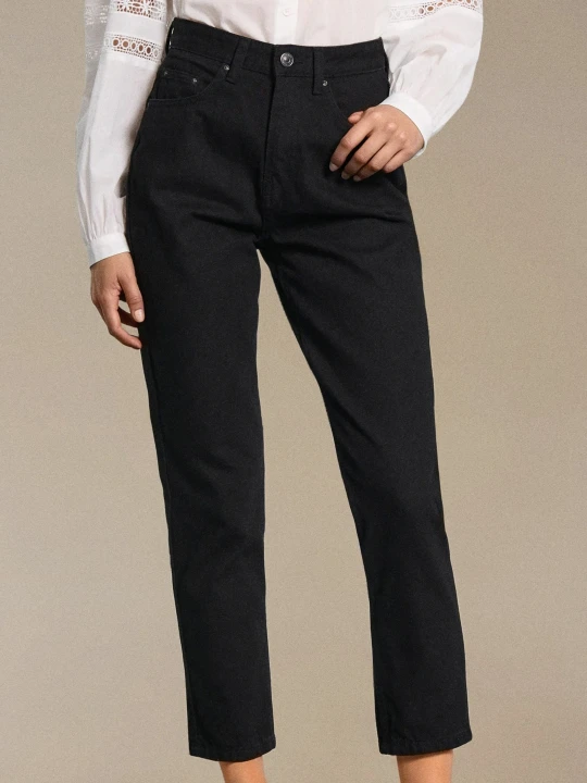 Zdjęcie produktu Sinsay - Jeansy mom fit - czarny