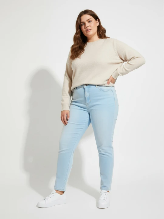 Zdjęcie produktu Sinsay - Jeansy mom fit plus size - niebieski