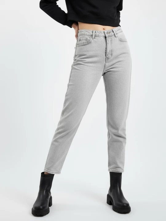 Zdjęcie produktu Sinsay - Jeansy mom fit - szary