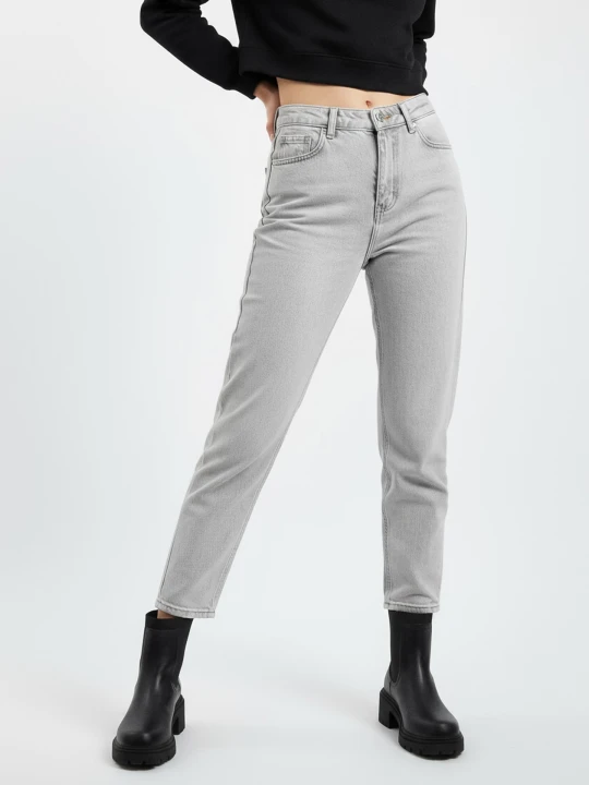 Zdjęcie produktu Sinsay - Jeansy mom fit - szary