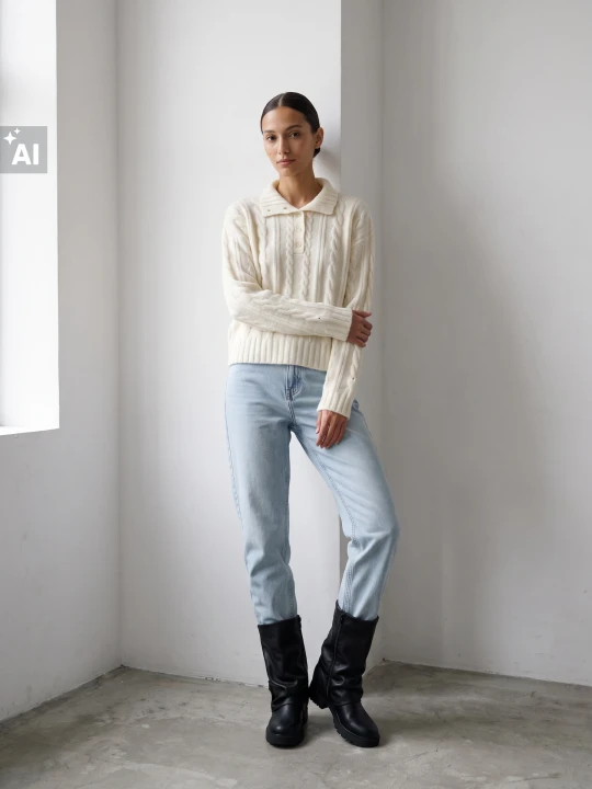 Zdjęcie produktu Sinsay - Jeansy mom fit z efektem sprania - niebieski