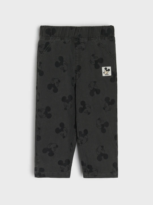 Zdjęcie produktu Sinsay - Jeansy pull on ze wzorem Mickey Mouse - szary