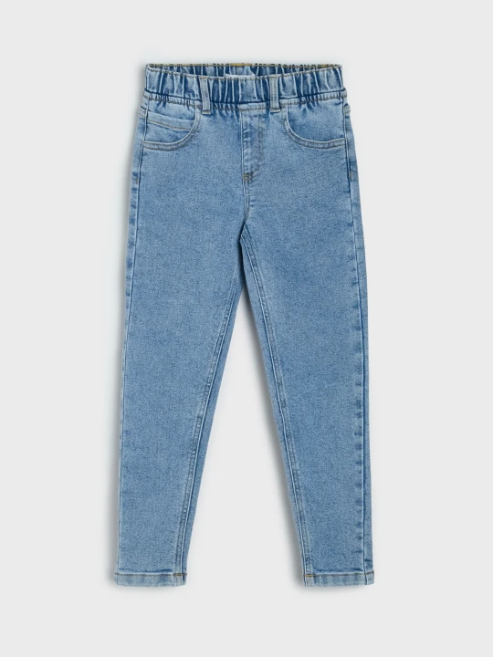 Zdjęcie produktu Sinsay - Jeansy relaxed skinny z domieszką wiskozy - niebieski