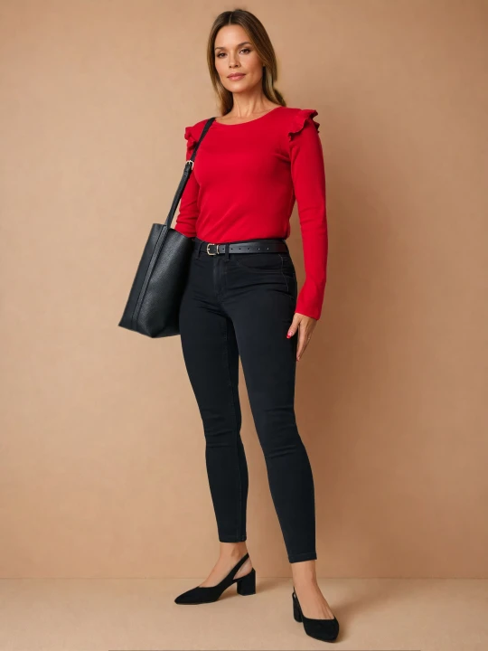 Zdjęcie produktu Sinsay - Jeansy skinny - czarny