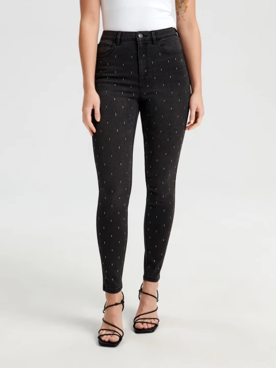 Zdjęcie produktu Sinsay - Jeansy skinny high waist - czarny