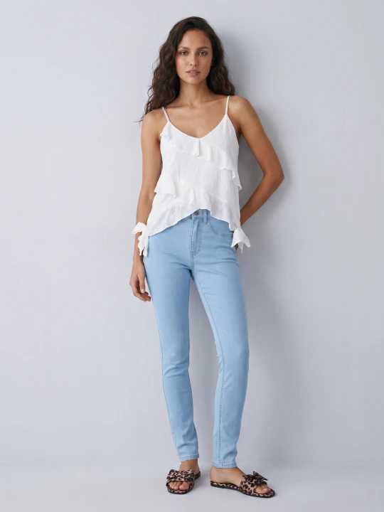 Zdjęcie produktu Sinsay - Jeansy skinny - niebieski