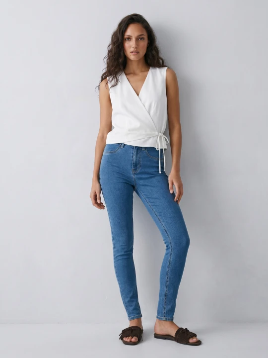 Zdjęcie produktu Sinsay - Jeansy skinny - niebieski