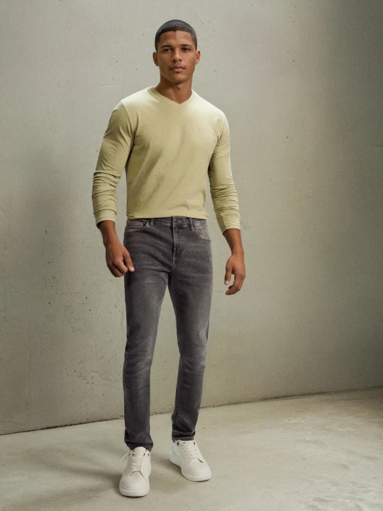 Zdjęcie produktu Sinsay - Jeansy skinny - szary