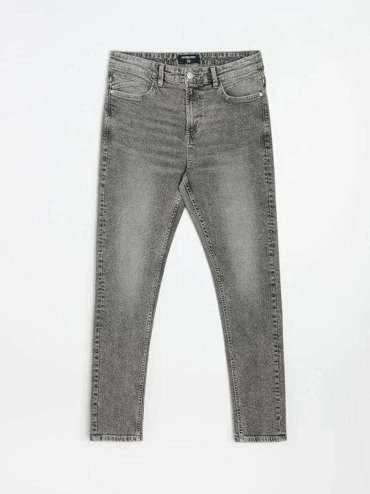 Zdjęcie produktu Sinsay - Jeansy skinny z efektem sprania - szary