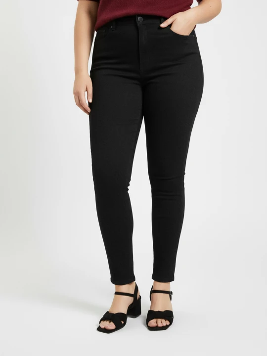 Zdjęcie produktu Sinsay - Jeansy skinny z wysokim stanem Plus size - czarny