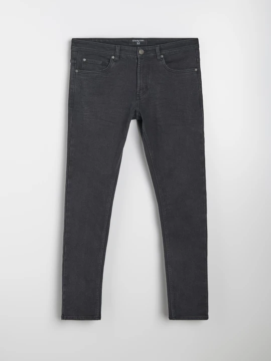 Zdjęcie produktu Sinsay - Jeansy slim fit z efektem sprania - czarny