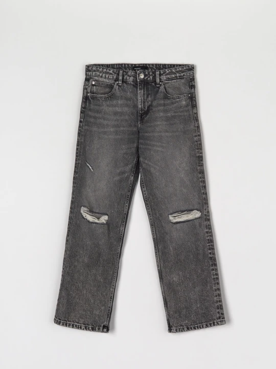 Zdjęcie produktu Sinsay - Jeansy straight low waist - szary