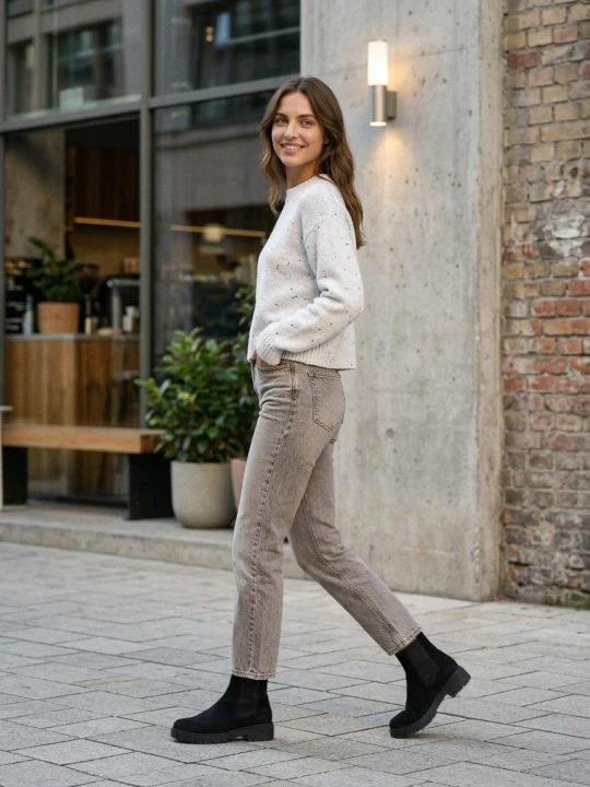 Zdjęcie produktu Sinsay - Jeansy straight mid waist - szary