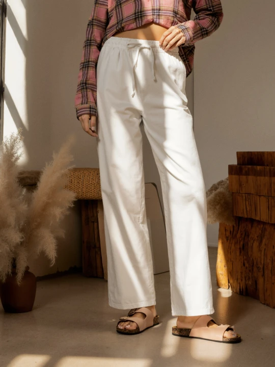 Zdjęcie produktu Sinsay - Jeansy wide leg - biały