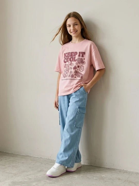 Zdjęcie produktu Sinsay - Jeansy wide leg cargo z lyocellu - niebieski