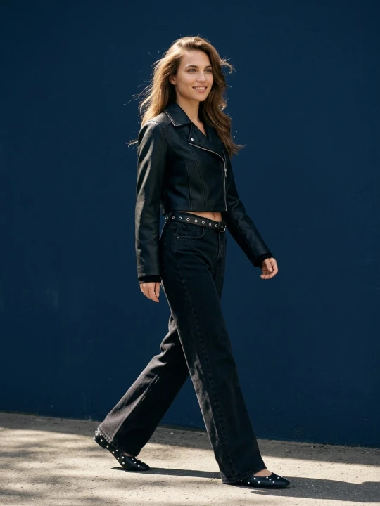 Zdjęcie produktu Sinsay - Jeansy wide leg - czarny