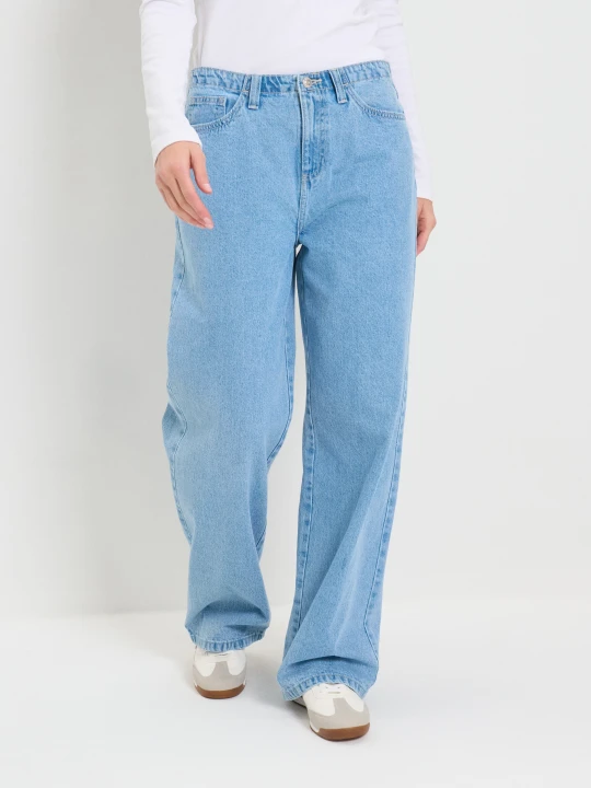 Zdjęcie produktu Sinsay - Jeansy wide leg - niebieski