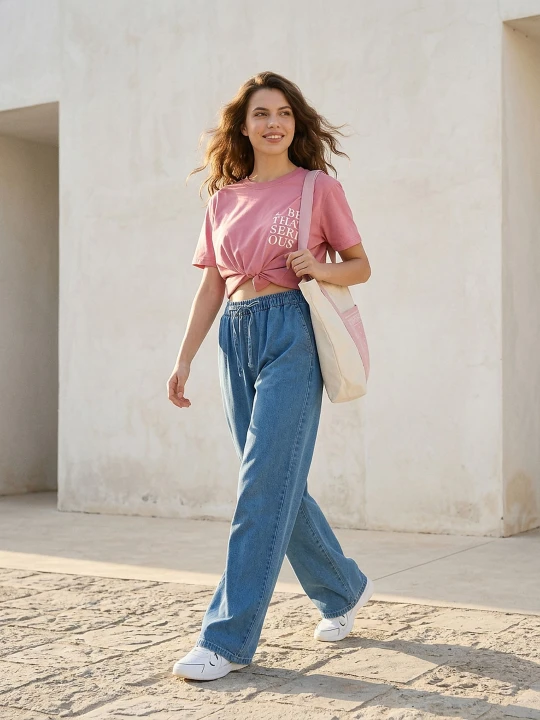 Zdjęcie produktu Sinsay - Jeansy wide leg - niebieski
