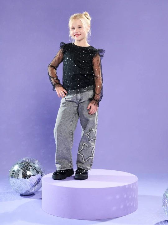 Zdjęcie produktu Sinsay - Jeansy wide leg - szary