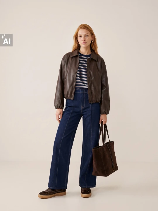 Zdjęcie produktu Sinsay - Jeansy wide leg z przeszyciami - niebieski