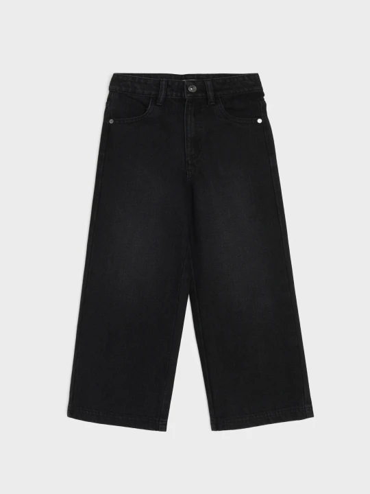 Zdjęcie produktu Sinsay - Jeansy wide leg z wysokim stanem - czarny