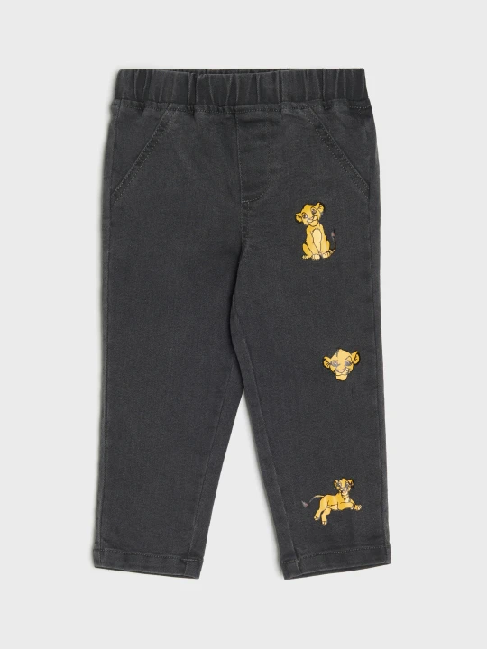 Zdjęcie produktu Sinsay - Jeansy z elastycznym pasem The Lion King - szary