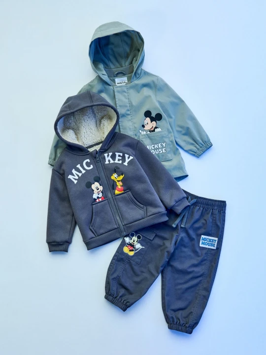 Zdjęcie produktu Sinsay - Jeansy z nadrukiem Mickey Mouse - szary