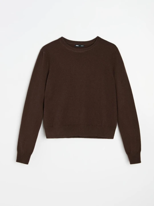 Zdjęcie produktu Sinsay - Jednolity sweter z wełną - dark grey jeans